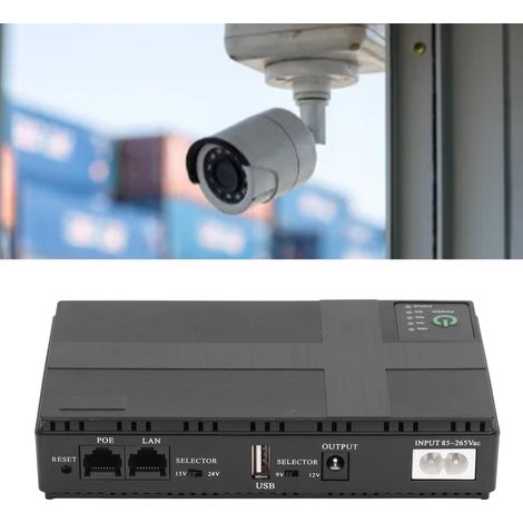 Surveillance de la tension de sortie d'une petite alimentation de secours UPS 5V/9V/12V/POE 15V/POE 24V, alimentation de secours pour routeur (norme européenne). (1/5)