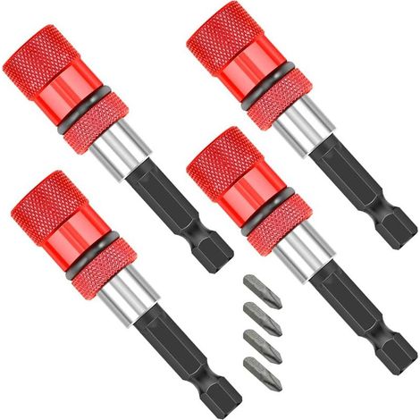 Soporte magnético potente para puntas, portapuntas de impacto de 4 piezas con 4 puntas PH2, portapuntas magnético hexagonal para taladros, destornilladores y destornilladores inalámbricos. (1/5)