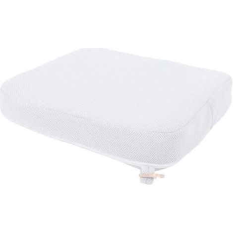 Coussin de Douche Confortable et Respirant avec Housse Amovible et Lavable pour Baignoire et Salle de Bain (White) (1/5)