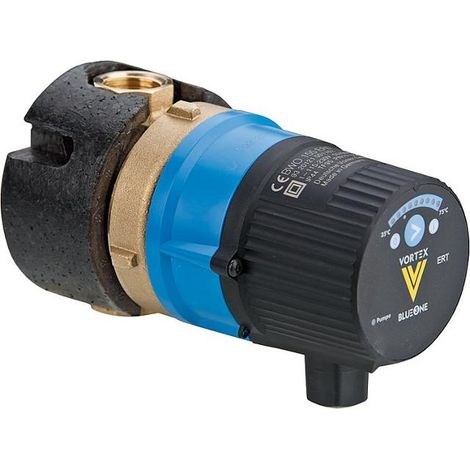 Vortex Trinkwasser-Zirkulationspumpe BlueOne BWO 155 R ERT, 80mm, 1/2" IG, Messing, mit elektronischem Regelthermostat (1/5)