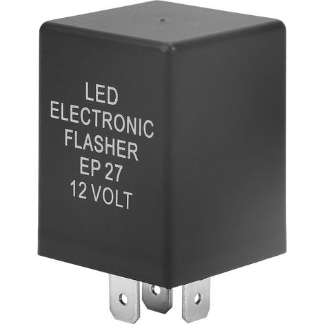 YWBL-WH EP27 Relais de Flash Clignotant LED à 5 Broches pour Clignotants Hyper Flash Fix 12 V étanche, Plug and Play, adapté aux Clignotants LED ou aux Lumières Normales (1/5)