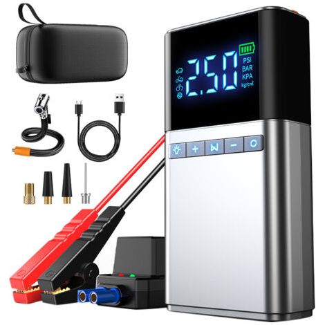 Coffret de démarrage de batterie de voiture 1500A 12V Coffret de démarrage de batterie de voiture portable (1/5)