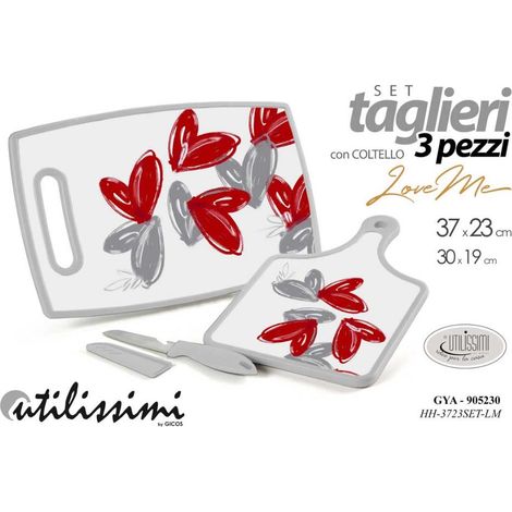 Set Taglieri da Cucina Loveme 35 + 30 cm + Coltello con Custodia (1/2)