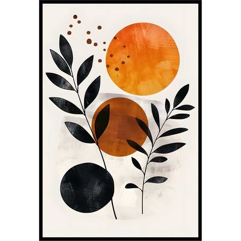 Affiche encadrée composition végétale moderne