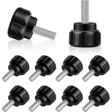 10 Pcs Vis à oreilles, vis de montage M 4 x 10 mm moletées avec filetage en acier au carbone, mécanique (1/5)