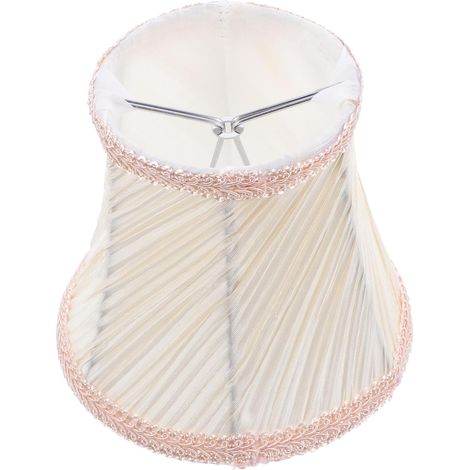 Abat-jour tissu cristal garniture or E14 cadeau pendentif plafonnier applique (1/4)
