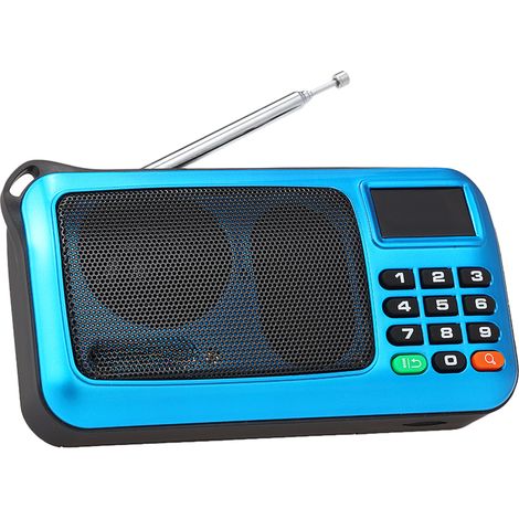 Radio numérique FM portable Rolton W405 avec haut-parleur d'ordinateur filaire USB, récepteur stéréo HiFi, lampe torche, écran LED et lecteur de carte TF.