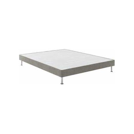 Sommier tapissier Bultex ROBUSTO chenille grege 160x200 cm confort ferme