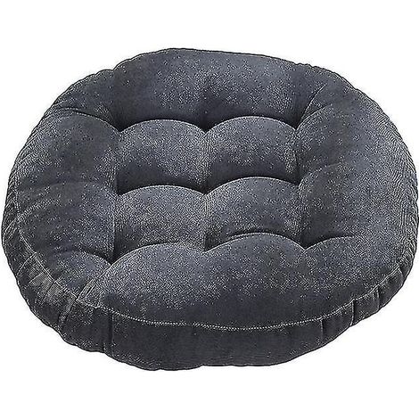 Coussin de sol rond méditation, épais rembourré touffeté pour assise au sol, yoga, balcon, chaise, coussin uni rembourrage
