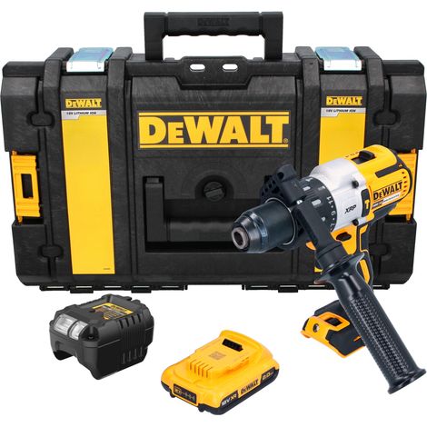 DeWalt DCD 996 D1 Akku Schlagbohrschrauber 18 V 95 Nm Brushless + 1x Akku 2,0 Ah + Ladegerät + Tough Box (1/5)