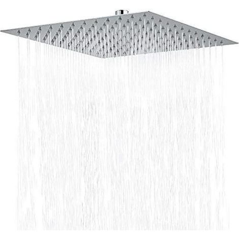 Regendusche 25x25cm Eckig Edelstahl, Selbstreinigend, Hochdruck, Chrom (1/5)