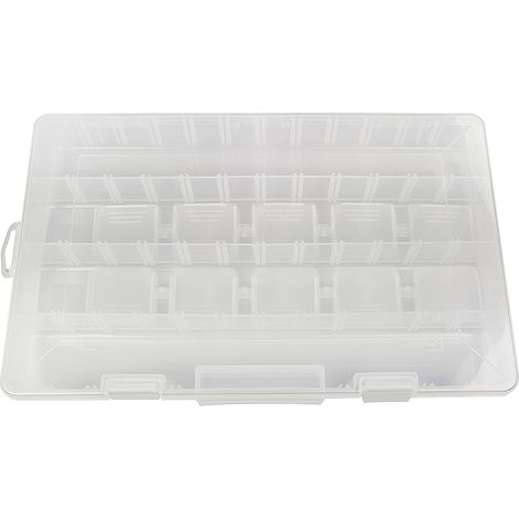 Boite compartimentée RS PRO, 23 Compartiments, Plastique, 47.63mm x 355.6mm x 228.6mm ( Prix pour 1 )