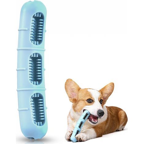 Jouet à Mâcher pour Chien, Jouets pour Chien en Silicone, Mâcher Interactifs, pour Chiens Nettoyage Dents, Doux et Durable, pour Chiens de Petite et Moyenne (Bleu) (1/5)