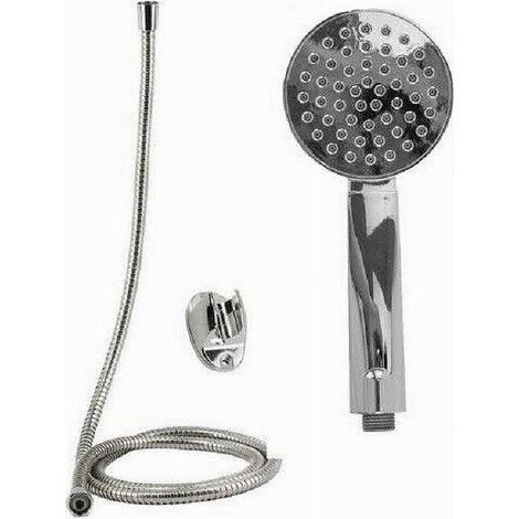 Cleafe - Kit Doccetta Doccino Soffione Bagno Doccia Tondo Con Laccio 1,8 Mt Staffa 69320 - (1/2)