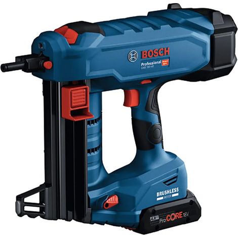 Bosch Professional 18V Clavadora Hormigón GNB 18V-40 (2x baterías ProCORE 4.0Ah, cargador GAL 18V-40, pasador, gancho, punta estándar, imán, XL-BOXX) (1/3)