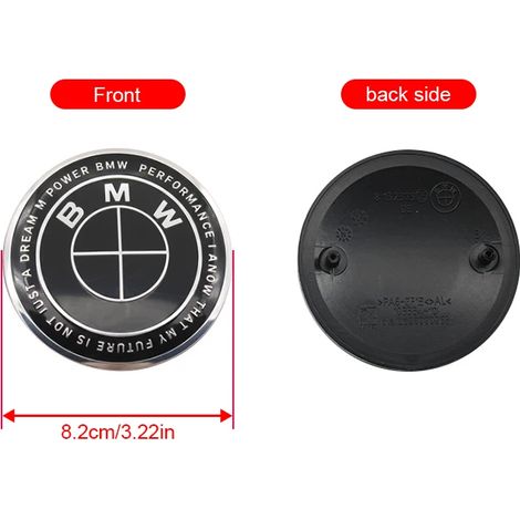 (1 pièce, 82 mm, Thunder All Black) - Cache-moyeu de roue, autocollant pour centre de volant, logo BMW M, logo capot et coffre, compatible avec BMW X6 G01 E84 X1 X2 X3 (1/5)
