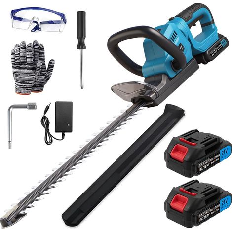 Akku-Heckenschere für Makita 18 V mit 2 x 2000-mAh-Akkus und Ladegerät, 52 cm Schnittlänge, 15 mm Zahnabstand (1/5)