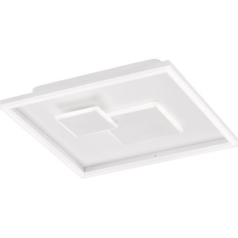 Plafoniera LED dimmerabile tramite interruttore plafoniera soggiorno, metallo plastica bianco, 27W 2150lm bianco caldo, L 40,5 cm