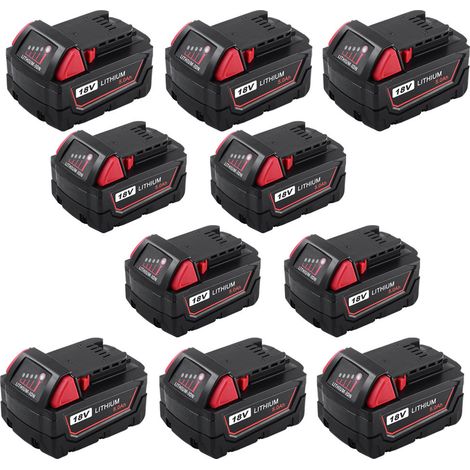 10X 5.0 Ah battery for Milwaukee Battery M18  18V 48-11-1840 48-11-1850 48-11-1815 48-11-1822 48-11-1820 48-11-1852 48-11-1828 (1/5)
