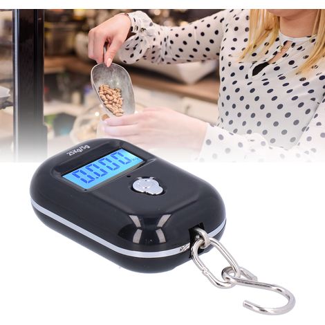 Balance électronique portable, mini-balance rétroéclairée, capacité de pesage 25 kg, idéale pour faire vos courses. (1/5)