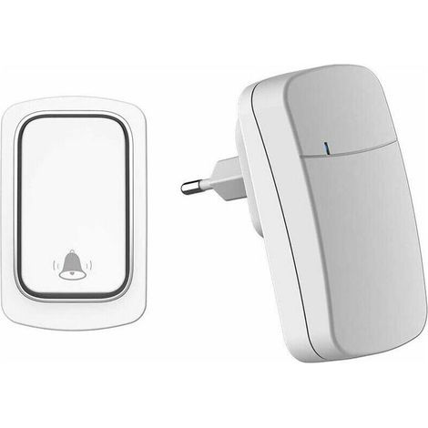 Sonnette sans fil best-seller alimentée par une énergie propre – portée ultra-longue de 200 m, 38 mélodies, réglage du volume sur 3 niveaux, installation facile