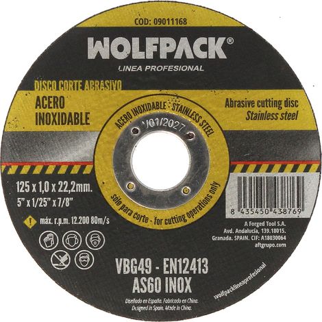 Disco da Taglio Abrasivo Inox 125x1.0x22.2 mm.