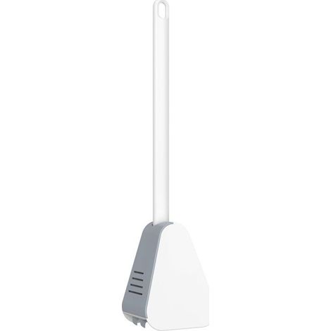 Silicone Toilet Brush for Golf, Long Handle Wall Mounted Toilet Brush Golf Toilet Brush Silicone Golf Brush Head with Holders, for Bathroom (White). (1/5)