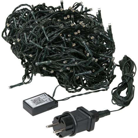 ECD Germany Catena Luminosa LED per Natale Ghirlanda con 720 LED Lunghezza 54 m Luce Bianco Freddo IP44 Stringa Lucine Natalizie Addobbi Illuminazione Casa Giardino Impermeabile da Interno ed Esterno