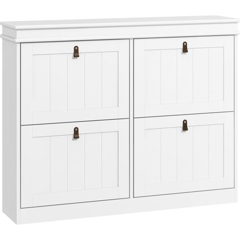 Meuble à chaussures 4 portes POLNA blanc