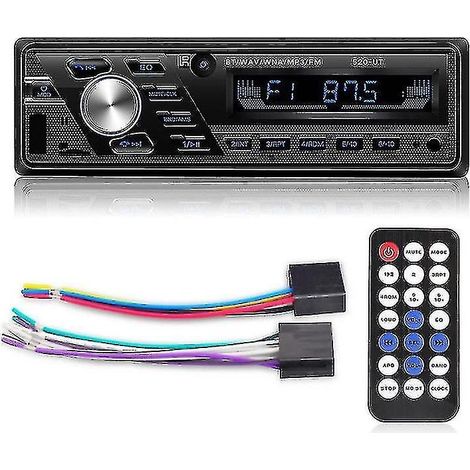 1-din-12v24v-autoradiolkw-radio-bluetooth-iso-aux-eingang-mp3-player-fmusb-radio-fernbedienung-215576579 (1/5)