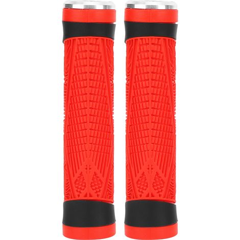 ZTTO Poignée de Guidon Vélo Universelle en Silicone Antidérapante, Manchon Amortisseur pour Bicyclette (Rouge) (1/5)