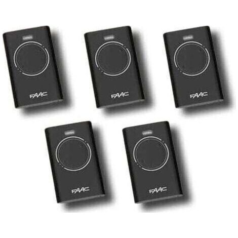 5-teiliges kopierbares Fernbedienungsset, kompatibel mit FAAC XT2 868 Schwarz – Automatisches Garagentor (1/5)