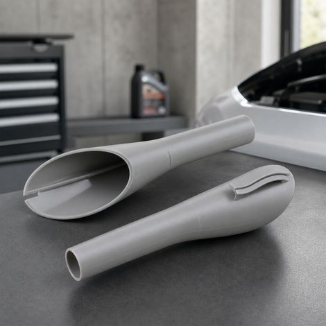 Fuel funnel, fuel filter funnel, car tank refueling funnel (grey, 2 pieces) (1/5)