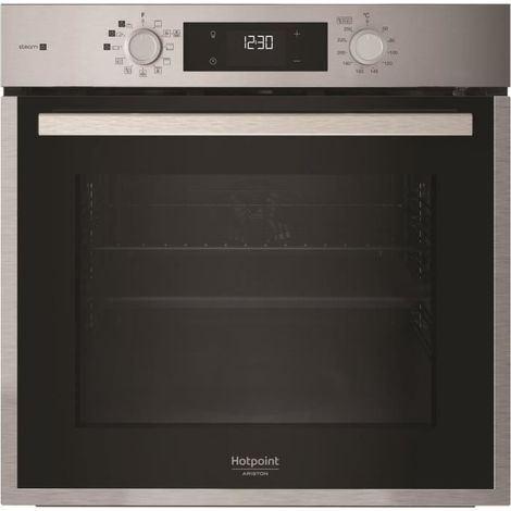 Hotpoint Ariston – Four encastrable chaleur pulsée 71 L – Nettoyage pyrolyse et hydrolyse – Classe énergétique A++ – Dimensions 59,5 x 57 x 59,5 cm (1/5)