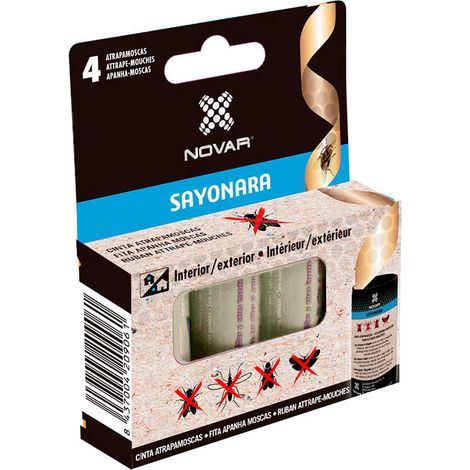 Pack 4 tiras atrapamoscas para moscas voladoras 100 cm²