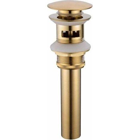 Scarico e accessori per lavabi e lavelli in ottone dorato spazzolato - Drenaggio acque reflue, FOREHILL-Crezuo