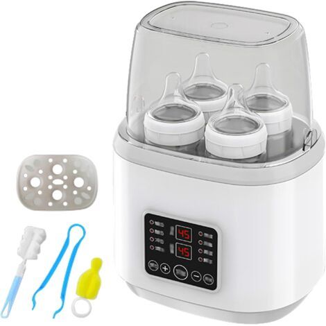 Chauffe-biberon pour bébé, stérilisateur 8 en 1 pour biberons, chauffe-biberons rapide, chauffe-biberons rapide, chauffe-biberons et décongélation, sans BPA, avec écran LCD