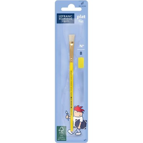 Brosse Soie de Porc - LEFRAN - LEFRANC ET BOURGEOIS - N°8 - Blanc (1/2)