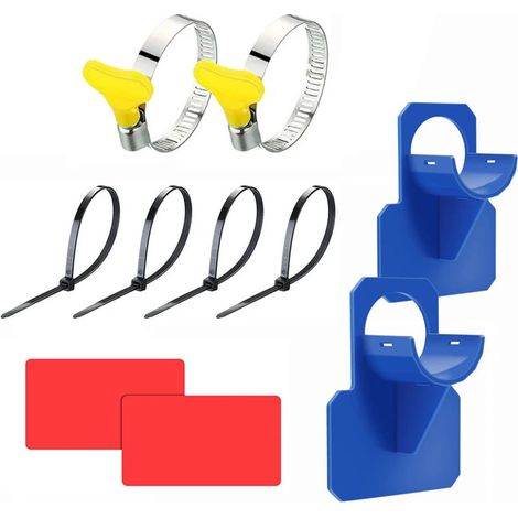 Lot de 2 supports de tuyau d'arrosage en plastique pour tuyaux de moins de 1,5 m, empêche le tuyau de tomber, accessoires de jardin (1/5)