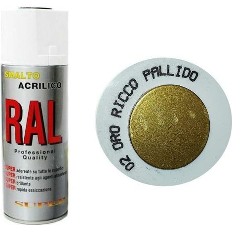 Bomboletta spray oro ricco pallido acrilico rapida essiccazione oro