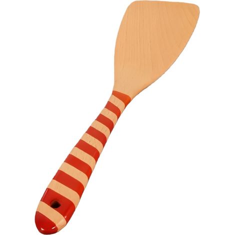 1 pièce - Spatule inclinée - Poignée filetée - Revêtement antiadhésif - Peut être, etc. - 32.5 x 8 cm - Couleur du bois naturel (1/5)
