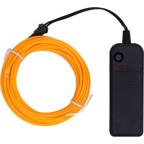 Fil EL Orange 5m Flexible Découpable 4 Modes Lumineux Décoration Fête Bar (1/5)