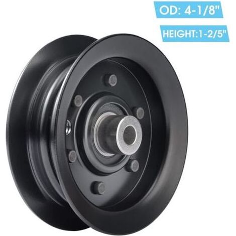 Lot de 3 poulies de renvoi 106-2175 132-9420 compatibles avec Toro Exmark Part 81,3 cm 96,5 cm 106,7 cm 127 cm 137,2 cm Tracteur de pelouse Deck Quest Série E Série S Timecutter Noir (1/5)