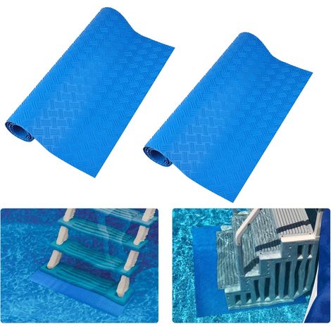 Tapis d'échelle de piscine 35,43 x 9 pouces, tapis d'échelle de piscine tapis de marche antidérapant tapis d'échelle de piscine anti-dérapant (2PCS) (1/5)