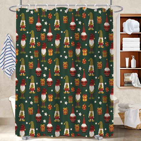 Rideau douche imperméable polyester 180x180 poids lesté voile de douche pour idée cadeau pour pendaison de crémaillère (1/5)