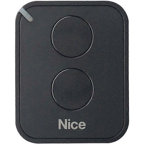 Télécommande NICE FLO2RE pour portes automatiques et portes de garage, émetteur ON2E/A à deux boutons (pour portes NICE RB400 et NICE RB1000), noire (1/5)