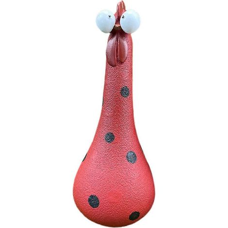 Langhalsige Hühnerfiguren aus Kunstharz für den Garten, lustige Hühnerstatuen D-- (1/5)