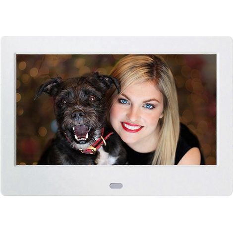 Cadre photo numérique HD 7 pouces 800x480 avec télécommande - Prise UE,B--