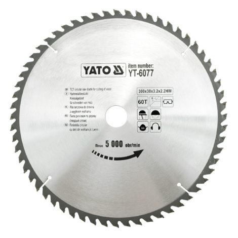 Hoja de sierra circular Yato yt-6077 300 mm 60 dientes