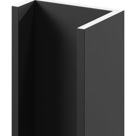 WholePanel 10mm Matt Black Anodised Aluminium Wall Panel U Trim